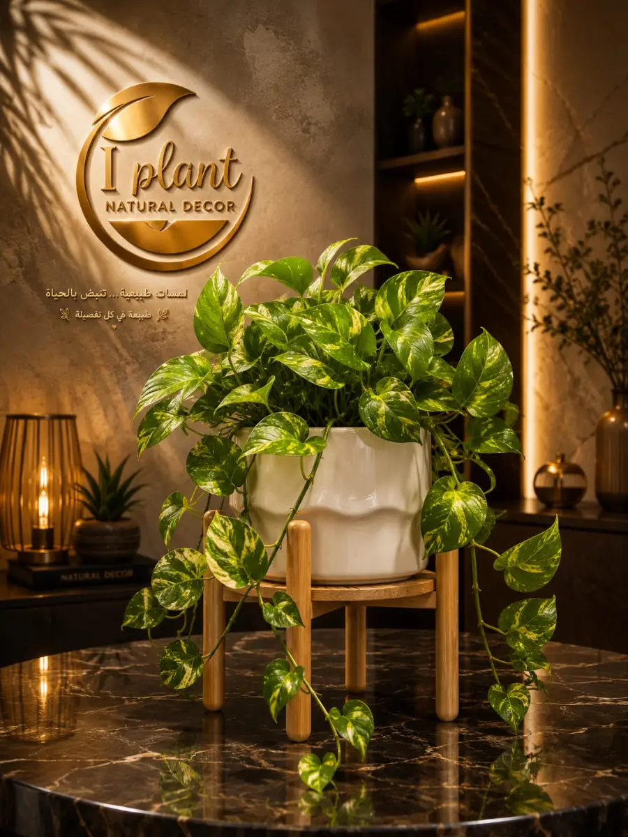 Pothos + Wooden Stand