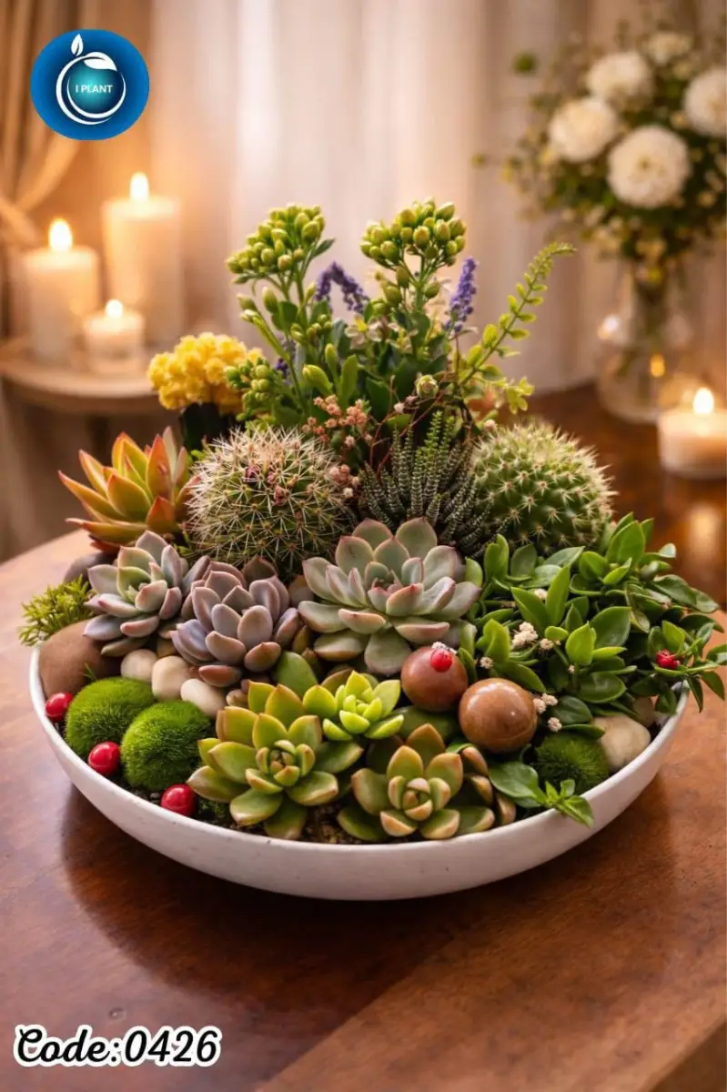 Kalanchoe & Succulent Bowl (0426)